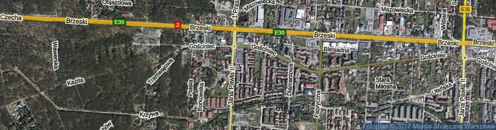 Zdjęcie satelitarne Turkusowa ul.