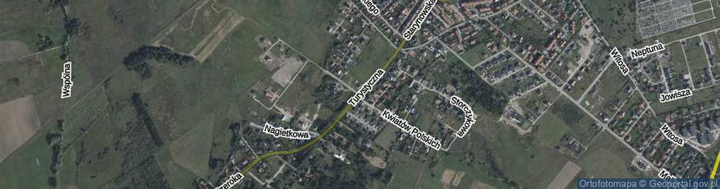 Zdjęcie satelitarne Turystyczna ul.