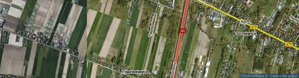 Zdjęcie satelitarne Twardosławice ul.