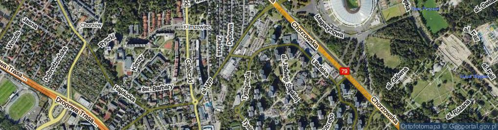 Zdjęcie satelitarne Tysiąclecia ul.