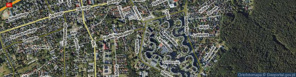 Zdjęcie satelitarne Tylna ul.