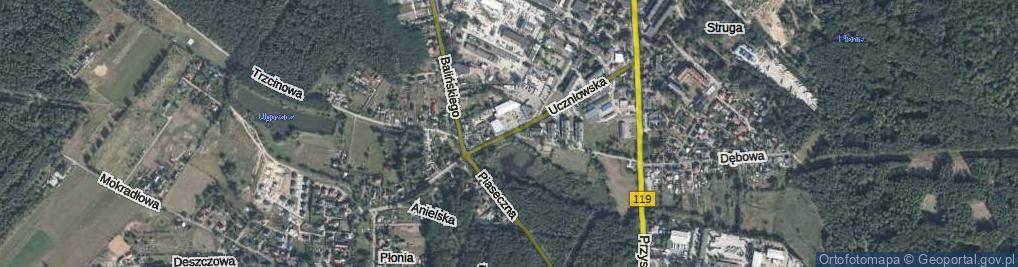 Zdjęcie satelitarne Uczniowska ul.