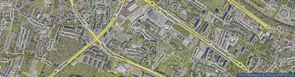 Zdjęcie satelitarne Uczniowska ul.