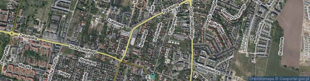 Zdjęcie satelitarne Uczniowska ul.