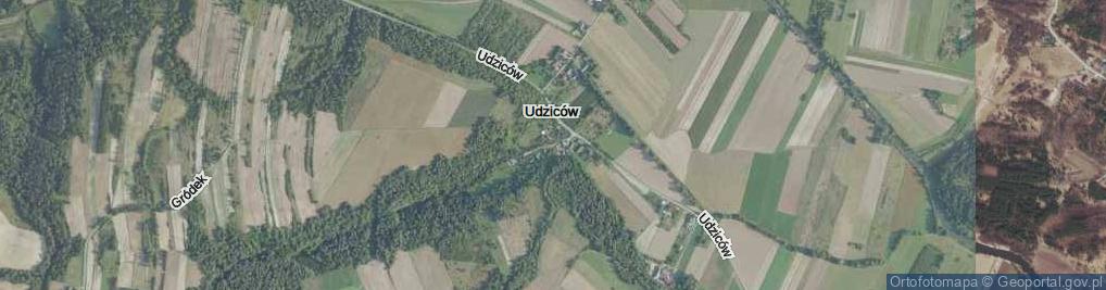 Zdjęcie satelitarne Udziców ul.