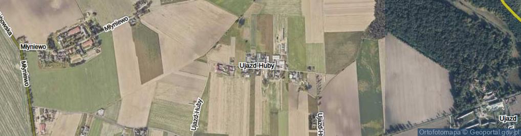 Zdjęcie satelitarne Ujazd-Huby ul.