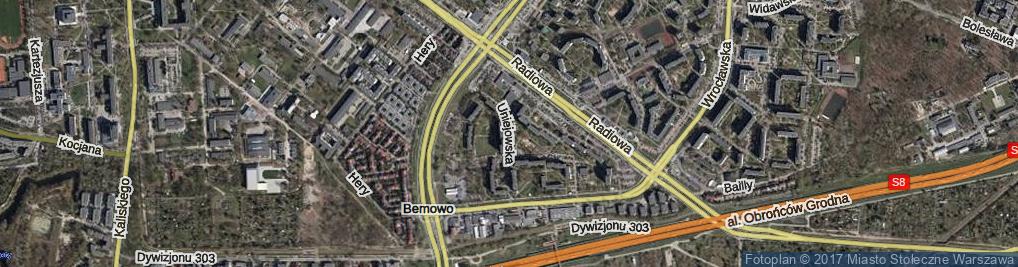 Zdjęcie satelitarne Uniejowska ul.