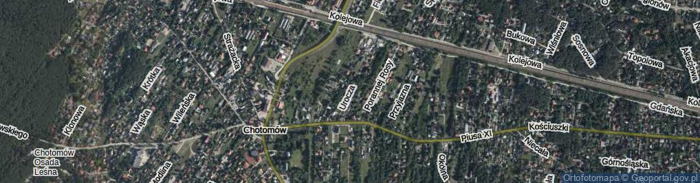 Zdjęcie satelitarne Urocza ul.