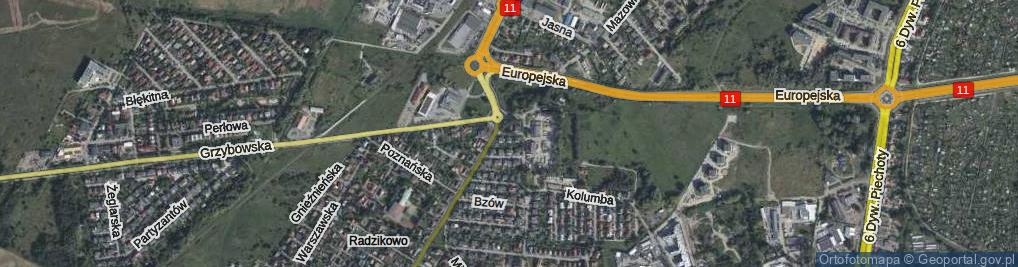 Zdjęcie satelitarne Urocza ul.