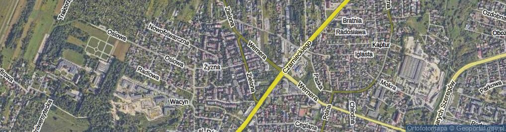 Zdjęcie satelitarne Urocza ul.