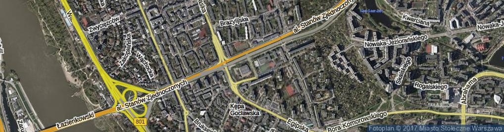 Zdjęcie satelitarne Urugwajska ul.