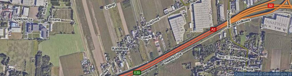 Zdjęcie satelitarne Uskok ul.