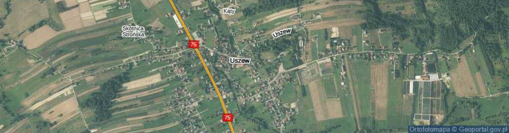Zdjęcie satelitarne Uszew ul.