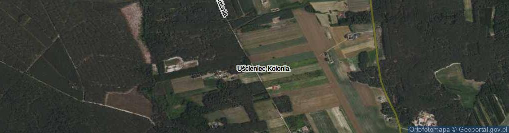 Zdjęcie satelitarne Uścieniec-Kolonia ul.