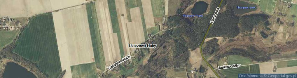Zdjęcie satelitarne Uzarzewo-Huby ul.