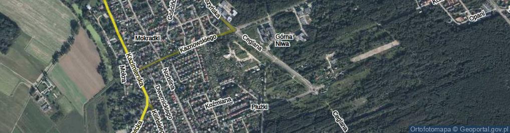 Zdjęcie satelitarne W Dolinie ul.