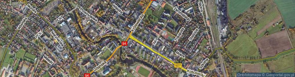 Zdjęcie satelitarne Wąska ul.