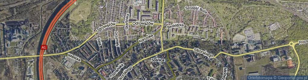 Zdjęcie satelitarne Wawelska ul.