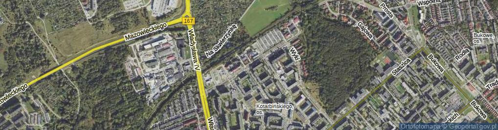 Zdjęcie satelitarne Wąwozowa ul.