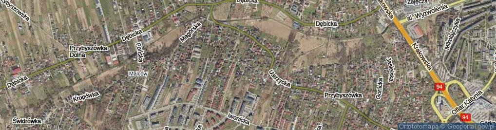 Zdjęcie satelitarne Wadowicka ul.