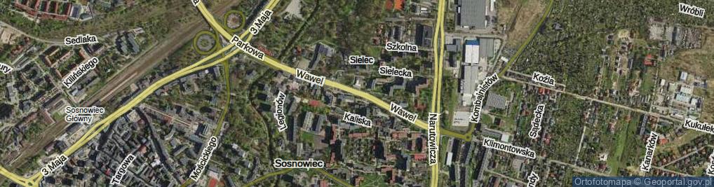 Zdjęcie satelitarne Wawel ul.