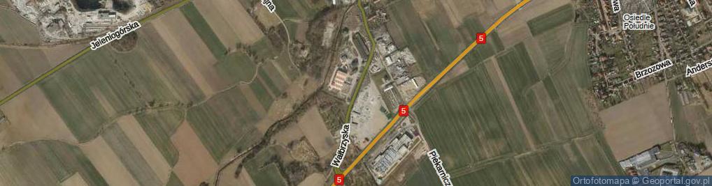 Zdjęcie satelitarne Wałbrzyska ul.