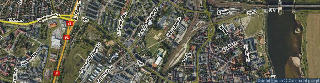 Zdjęcie satelitarne Warsztatowa ul.