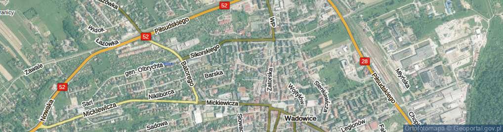 Zdjęcie satelitarne Wadowity Marcina ul.