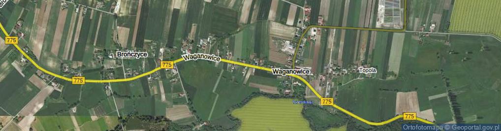 Zdjęcie satelitarne Waganowice ul.
