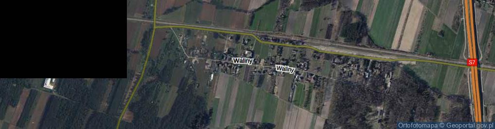 Zdjęcie satelitarne Waliny ul.
