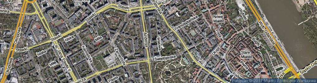 Zdjęcie satelitarne Wałowa ul.