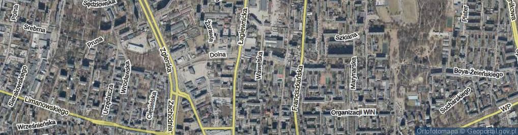 Zdjęcie satelitarne Wawelska ul.