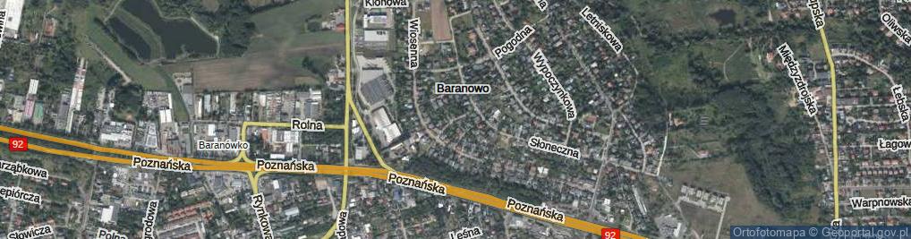 Zdjęcie satelitarne Wczasowa ul.