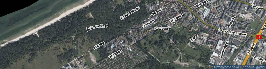 Zdjęcie satelitarne Wczasowa ul.