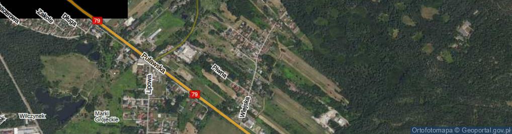 Zdjęcie satelitarne Wiejska ul.