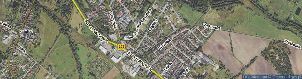 Zdjęcie satelitarne Wiejska ul.