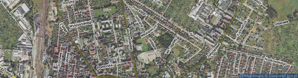Zdjęcie satelitarne Wiślana ul.