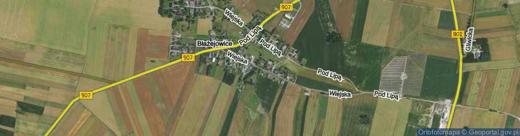 Zdjęcie satelitarne Wiejska ul.