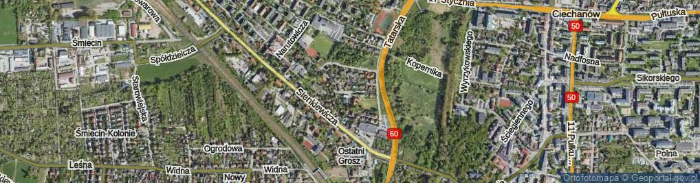 Zdjęcie satelitarne Wiklinowa ul.