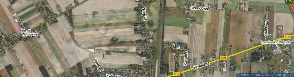 Zdjęcie satelitarne Wiejska ul.