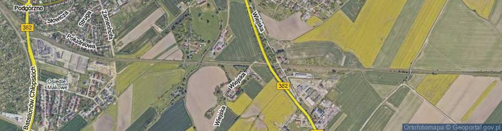 Zdjęcie satelitarne Wiejska ul.