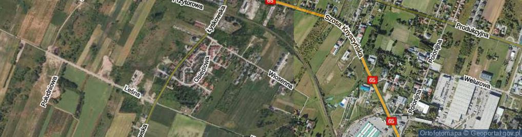 Zdjęcie satelitarne Wiosenna ul.