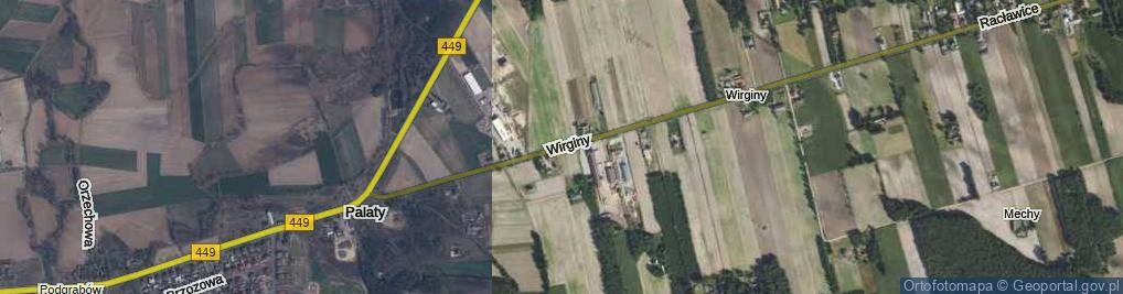 Zdjęcie satelitarne Wirginy ul.