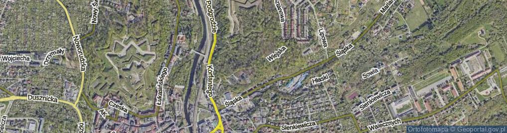 Zdjęcie satelitarne Wiejska ul.