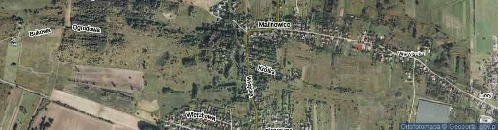 Zdjęcie satelitarne Wiejska ul.