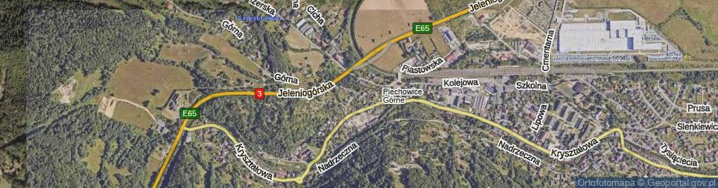 Zdjęcie satelitarne Wiejska ul.