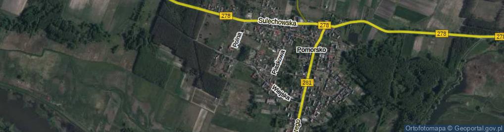 Zdjęcie satelitarne Wiejska ul.