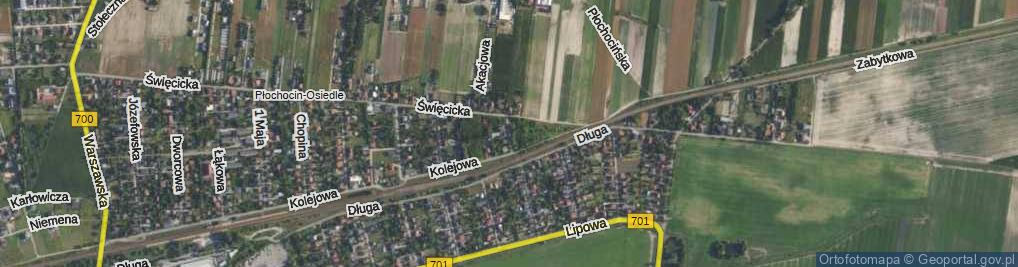 Zdjęcie satelitarne Wiśniowa ul.