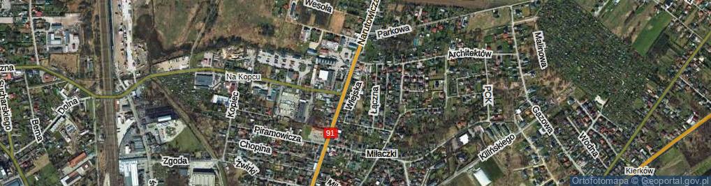Zdjęcie satelitarne Wiejska ul.