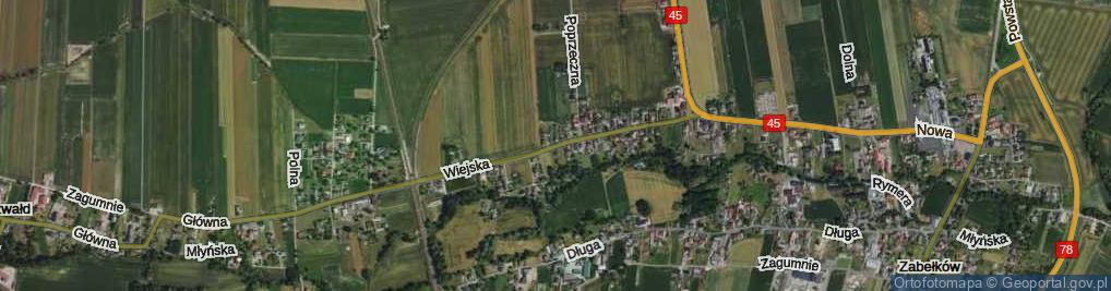 Zdjęcie satelitarne Wiejska ul.